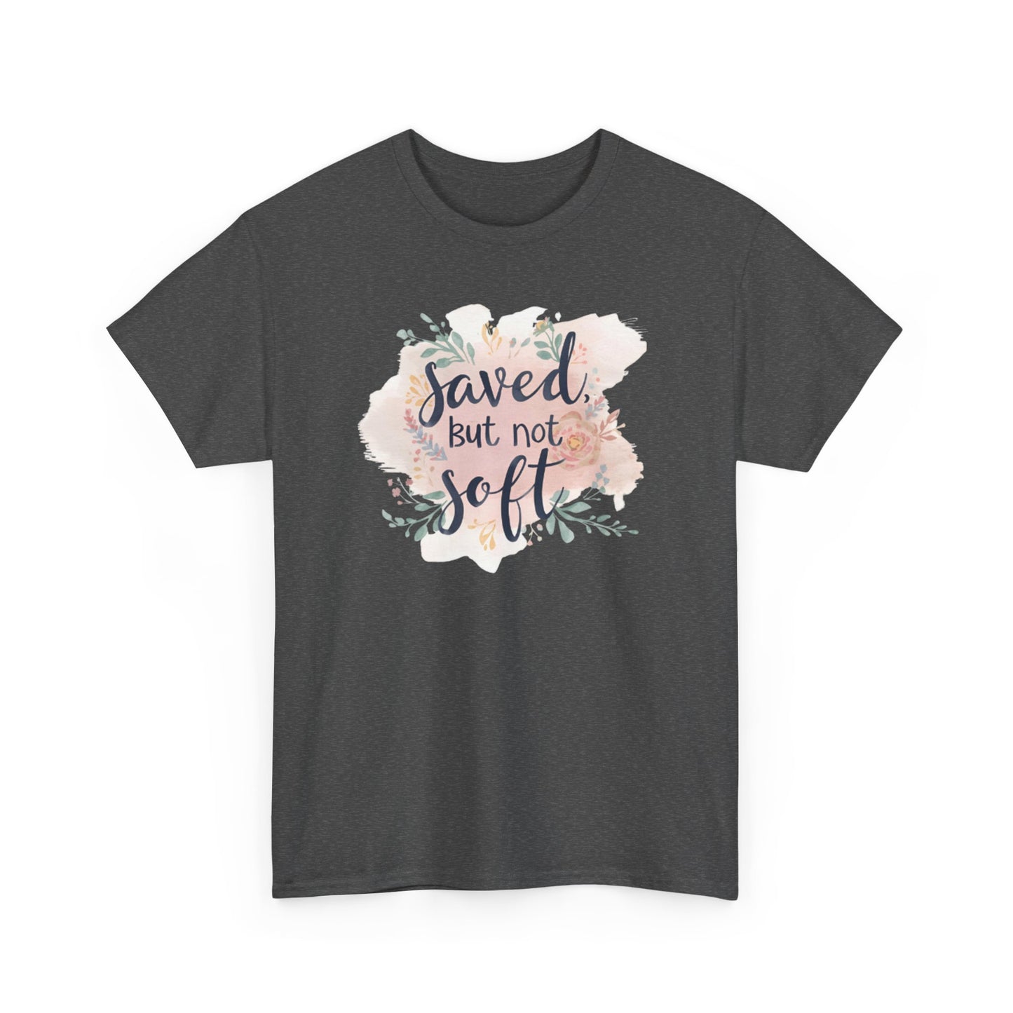 Saved but Not Soft Unisex Heavy Cotton Tee - Comfortable Casual Wear, Great for Everyday Use, Gifts, Spring/Summer Fashion, Christian [...]