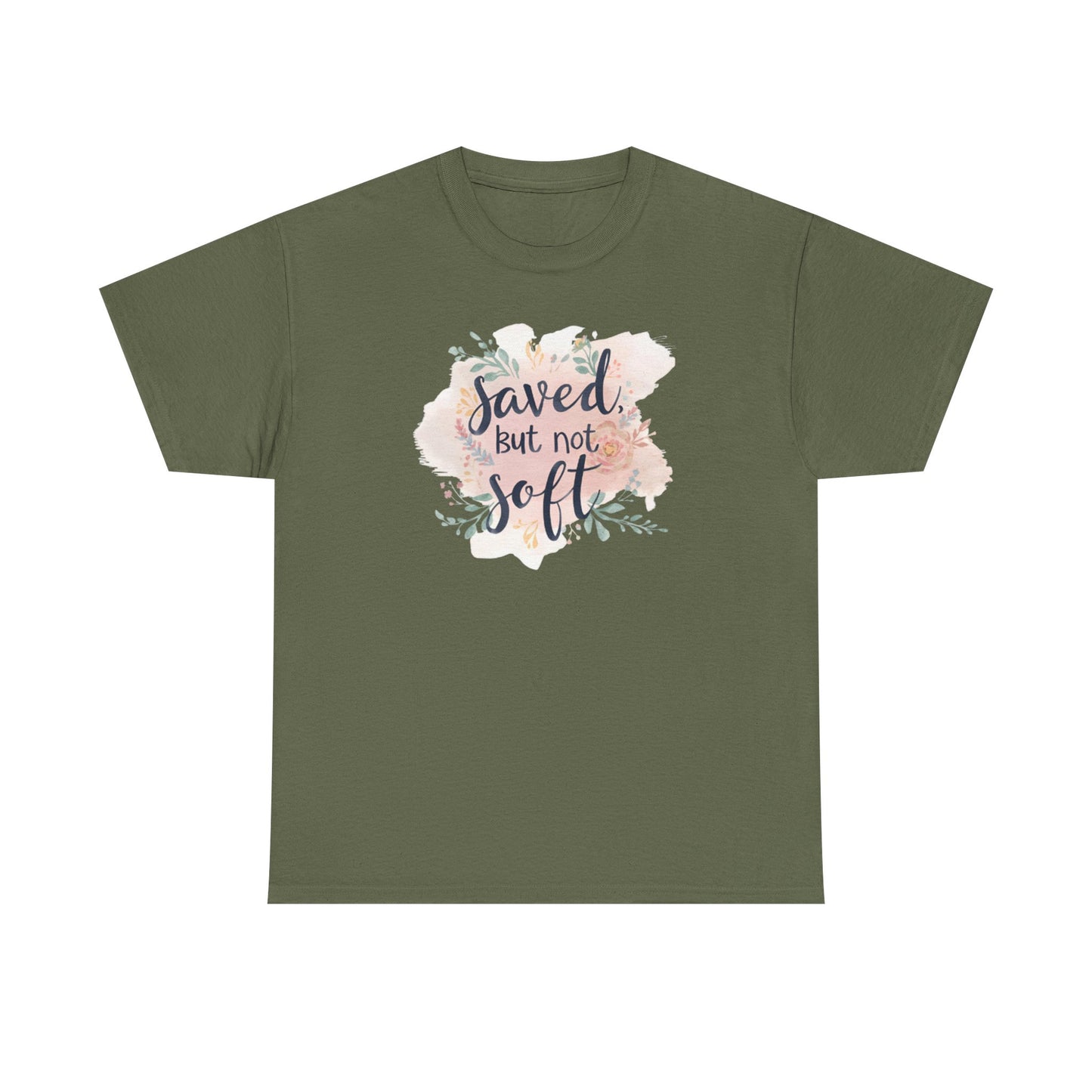 Saved but Not Soft Unisex Heavy Cotton Tee - Comfortable Casual Wear, Great for Everyday Use, Gifts, Spring/Summer Fashion, Christian [...]