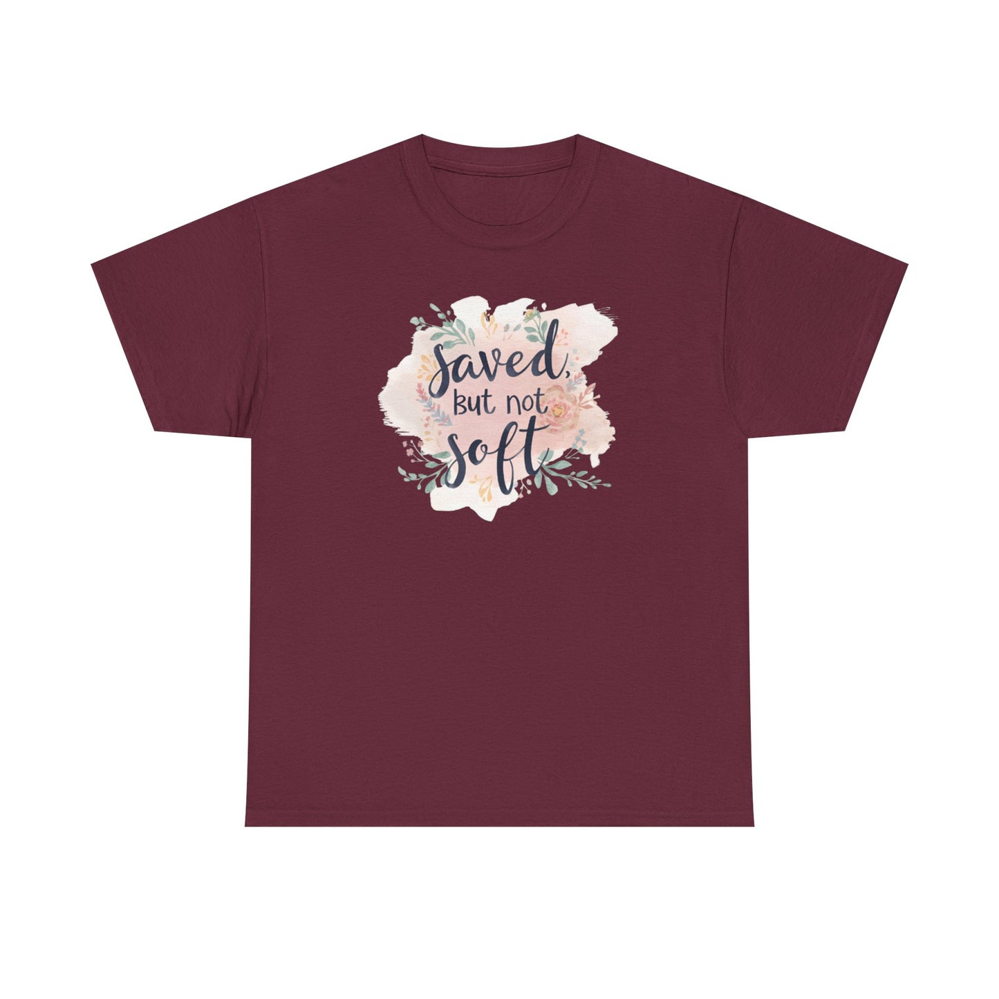 Saved but Not Soft Unisex Heavy Cotton Tee - Comfortable Casual Wear, Great for Everyday Use, Gifts, Spring/Summer Fashion, Christian [...]