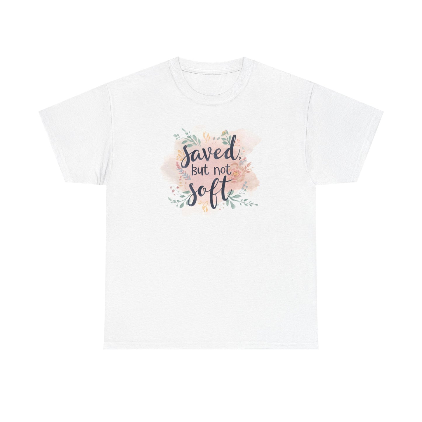 Saved but Not Soft Unisex Heavy Cotton Tee - Comfortable Casual Wear, Great for Everyday Use, Gifts, Spring/Summer Fashion, Christian [...]