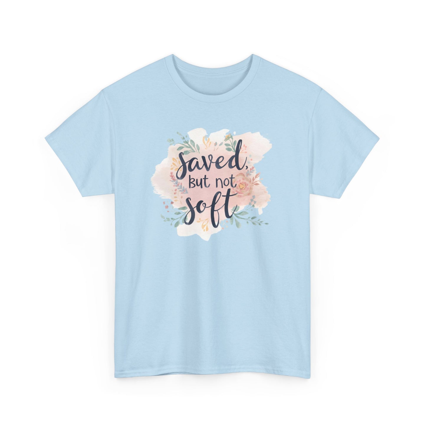 Saved but Not Soft Unisex Heavy Cotton Tee - Comfortable Casual Wear, Great for Everyday Use, Gifts, Spring/Summer Fashion, Christian [...]