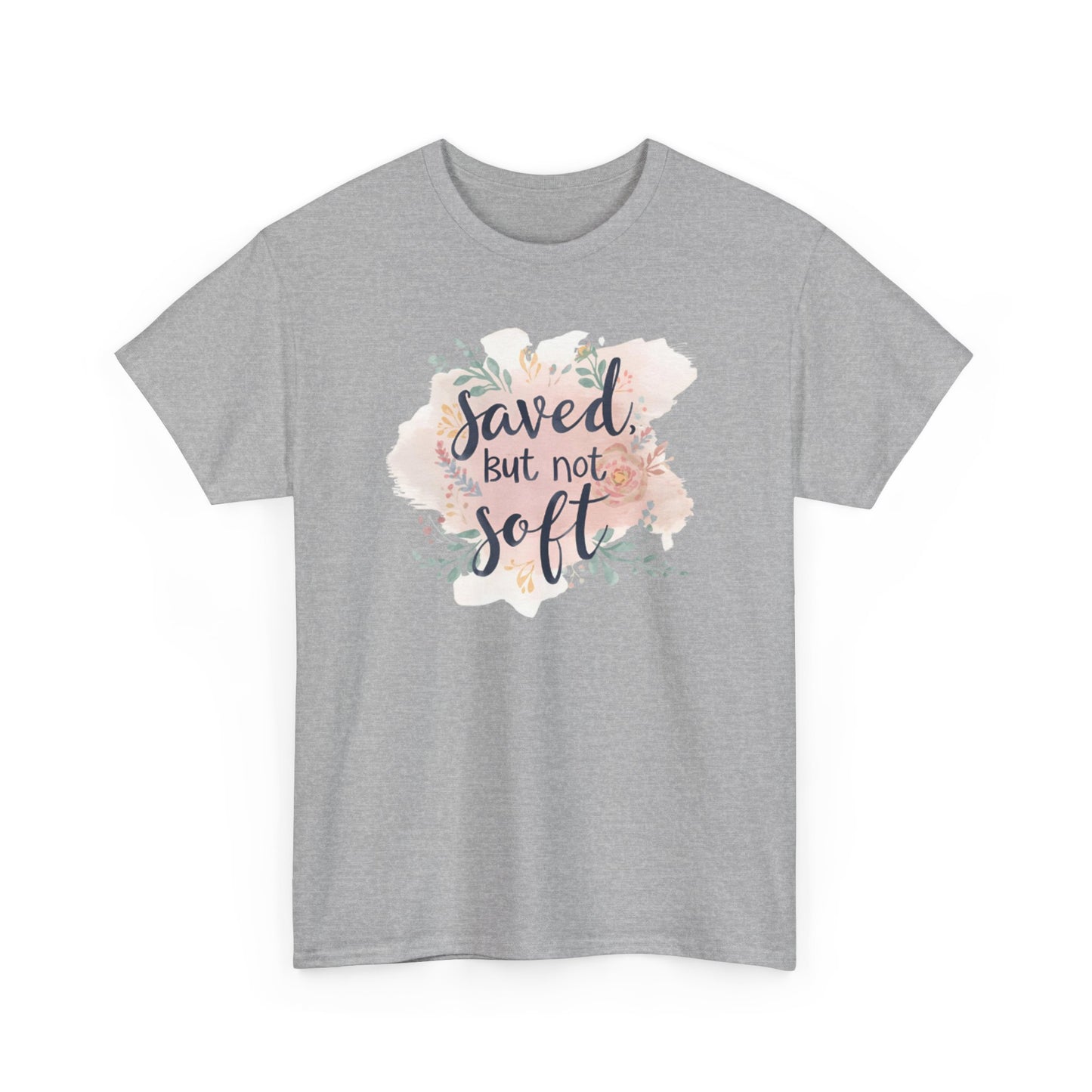 Saved but Not Soft Unisex Heavy Cotton Tee - Comfortable Casual Wear, Great for Everyday Use, Gifts, Spring/Summer Fashion, Christian [...]