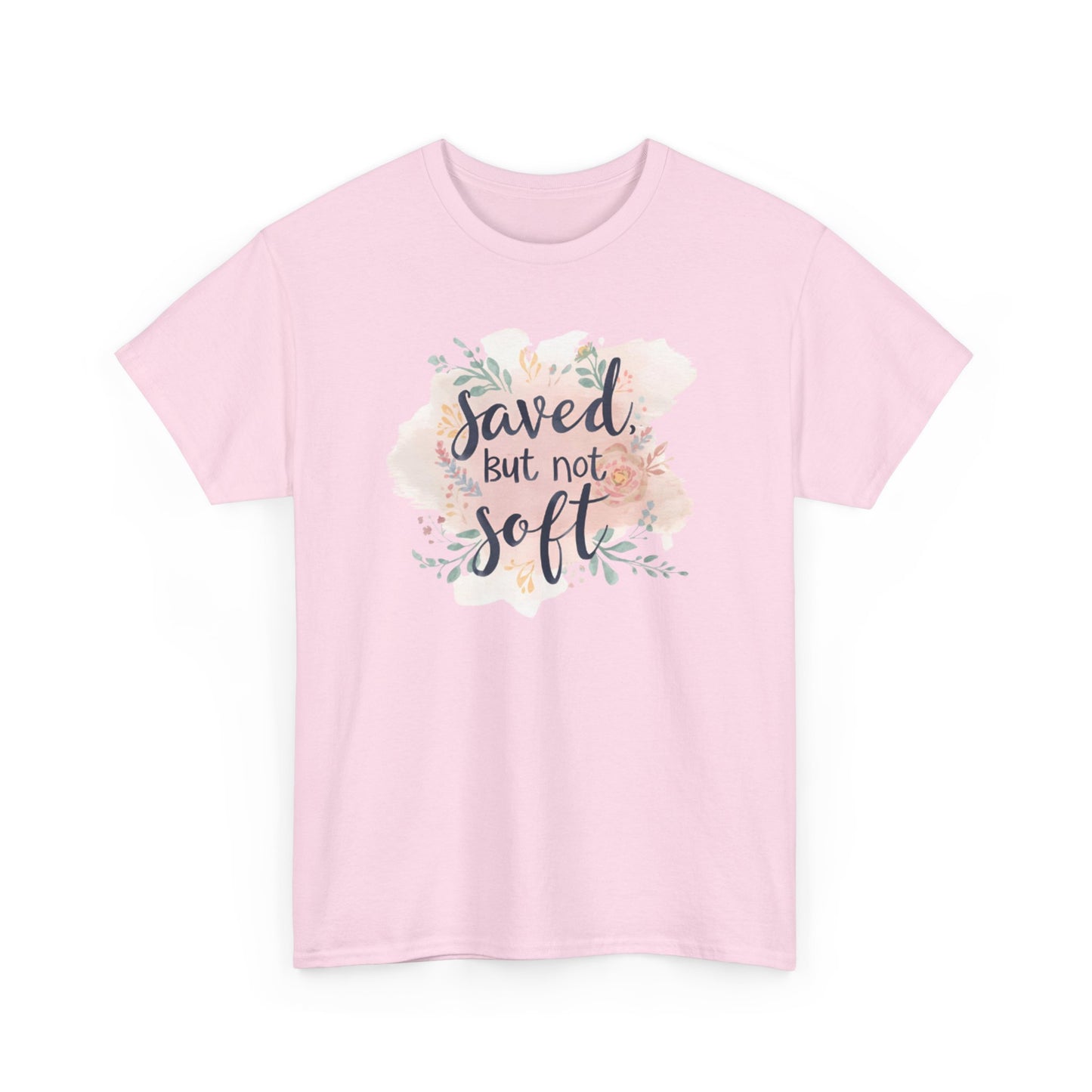 Saved but Not Soft Unisex Heavy Cotton Tee - Comfortable Casual Wear, Great for Everyday Use, Gifts, Spring/Summer Fashion, Christian [...]