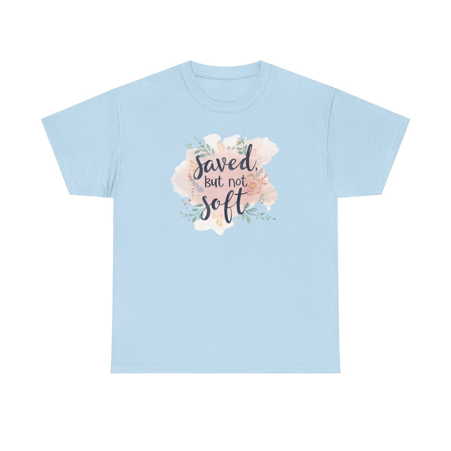 Saved but Not Soft Unisex Heavy Cotton Tee - Comfortable Casual Wear, Great for Everyday Use, Gifts, Spring/Summer Fashion, Christian [...]