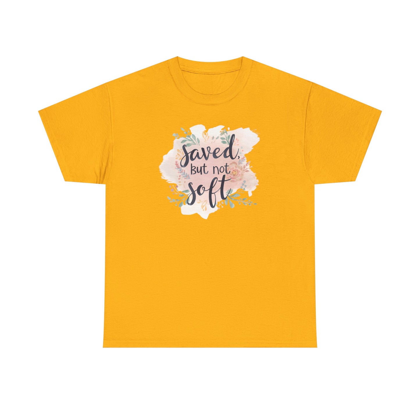 Saved but Not Soft Unisex Heavy Cotton Tee - Comfortable Casual Wear, Great for Everyday Use, Gifts, Spring/Summer Fashion, Christian [...]