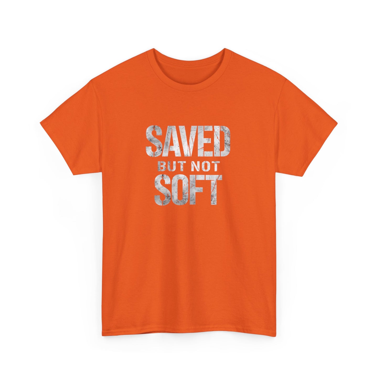 Saved But Not Soft Unisex Heavy Cotton Tee, Casual Wear, Gift for Friends, Christian Apparel, Everyday Comfort